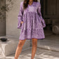 The Liora - Lace-Edged Bell Sleeve Dress