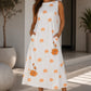 Solene - Handblocked Boat Neck Midi Dress
