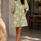 Vireya - Notched Neck A-Line Mini Dress