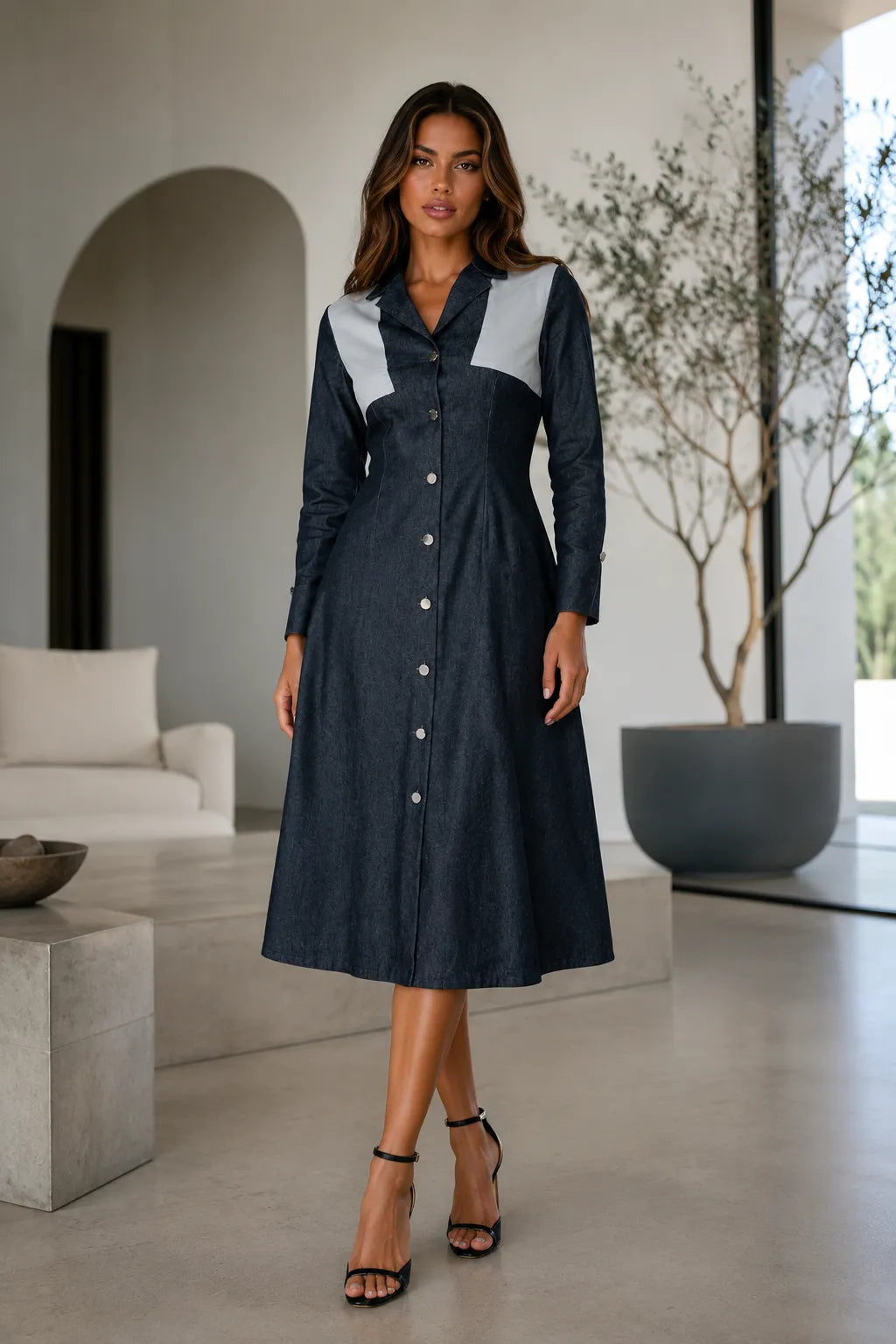Hematite Denim Dress