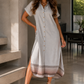 Nolie Beige - Free Size Khadi Cotton Shirt Dress