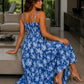 The Elira - Sweetheart Neckline Midi Dress- Dark Blue
