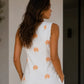 Solene - Handblocked Boat Neck Midi Dress