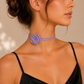 Gul – Handmade Crochet Floral Necklace- Lavender