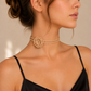 Gul – Handmade Crochet Floral Necklace- Champagne Beige