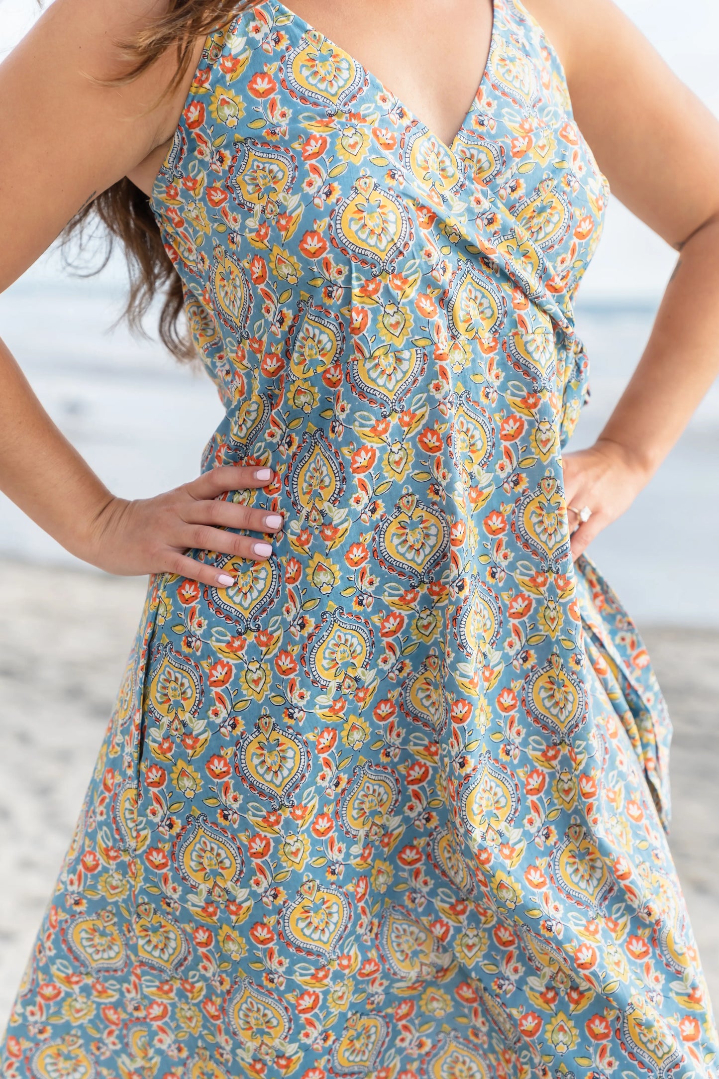 Oraya - Side Tie Midi Dress