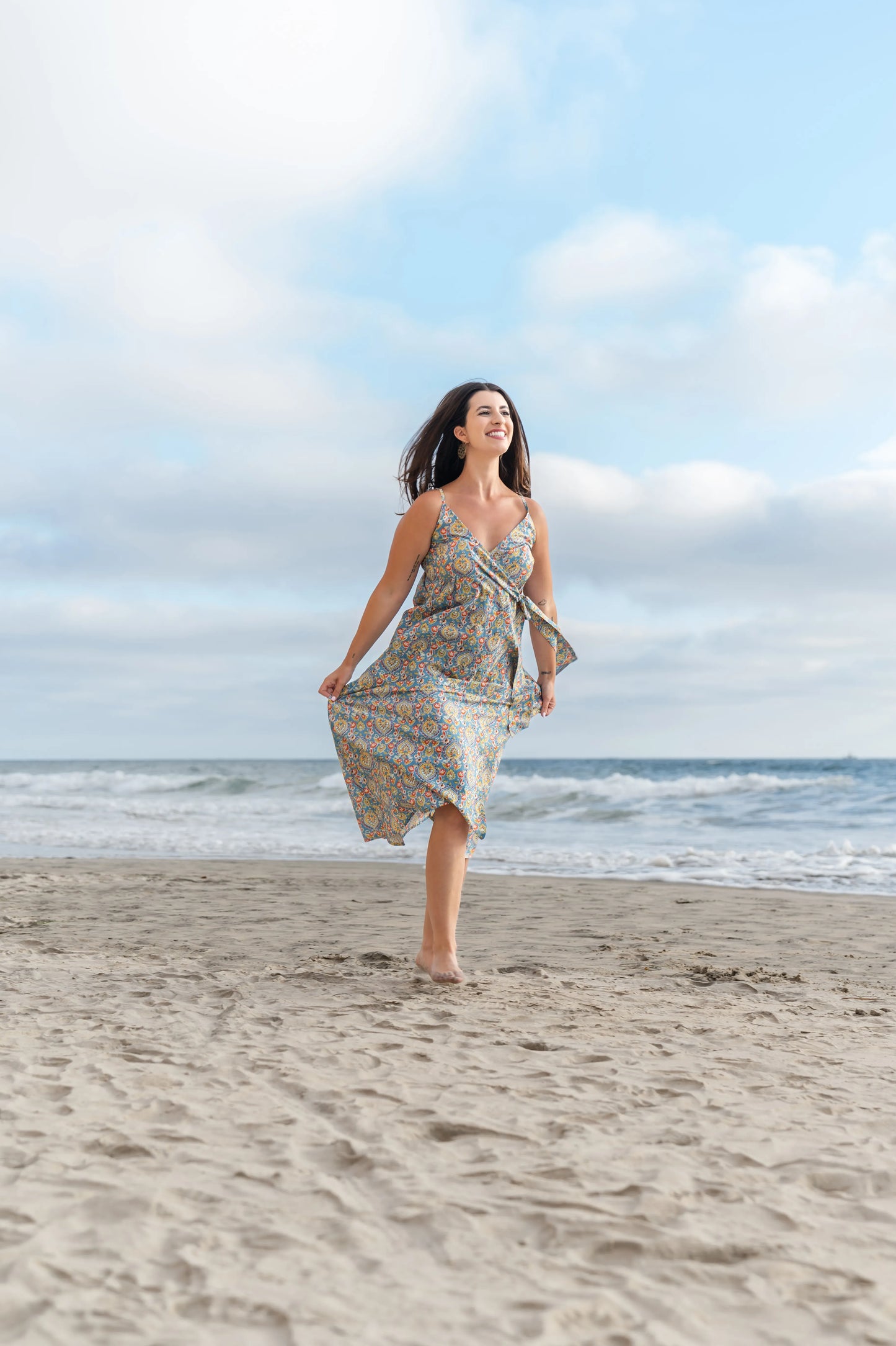 Oraya - Side Tie Midi Dress