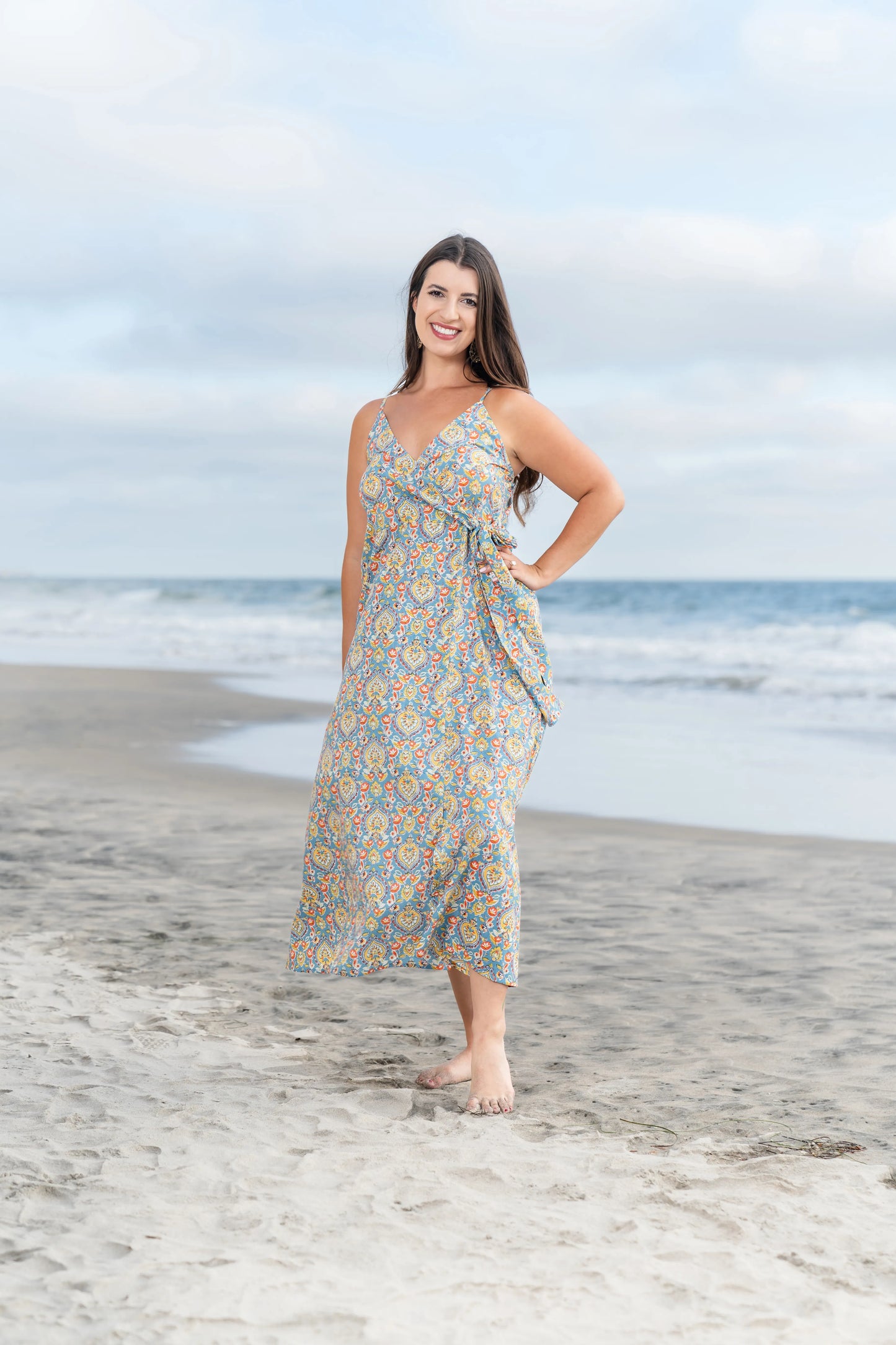 Oraya - Side Tie Midi Dress