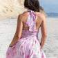 Padmae - Handblocked Halter-Neck Dress