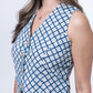 Sage - Breezy Vest Top- Blue Check