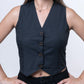 Sage - Breezy Vest Top- Black