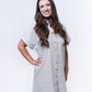 Nolie Beige - Free Size Khadi Cotton Shirt Dress