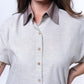 Nolie Beige - Free Size Khadi Cotton Shirt Dress