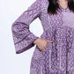 The Liora - Lace-Edged Bell Sleeve Dress