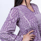 The Liora - Lace-Edged Bell Sleeve Dress