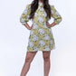 Vireya - Notched Neck A-Line Mini Dress