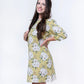 Vireya - Notched Neck A-Line Mini Dress