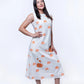 Solene - Handblocked Boat Neck Midi Dress