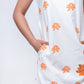 Solene - Handblocked Boat Neck Midi Dress
