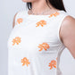 Solene - Handblocked Boat Neck Midi Dress