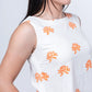 Solene - Handblocked Boat Neck Midi Dress