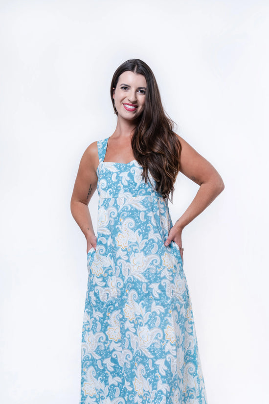 Salene - Sleeveless Maxi Dress- Blue