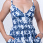 The Elira - Sweetheart Neckline Midi Dress- Dark Blue