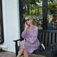 The Liora - Lace-Edged Bell Sleeve Dress