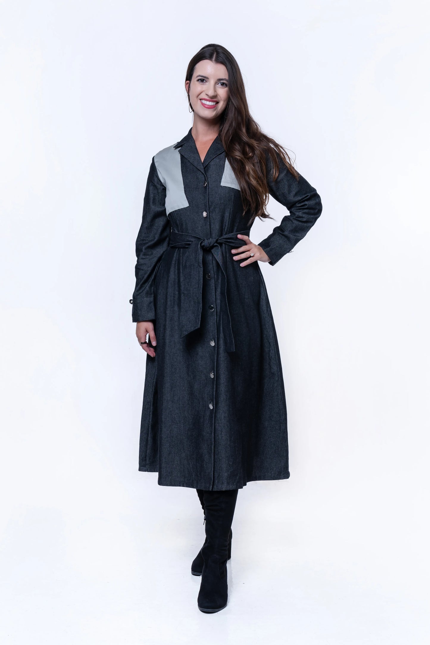 Hematite Denim Dress