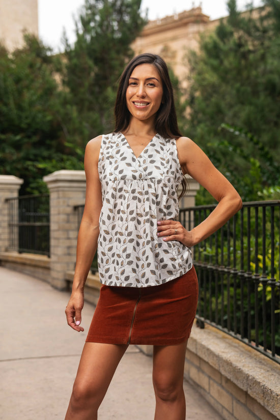 Nira - Overlap V-Neckline Top