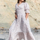 Lilienne - Handblocked Smocked Midi Dress